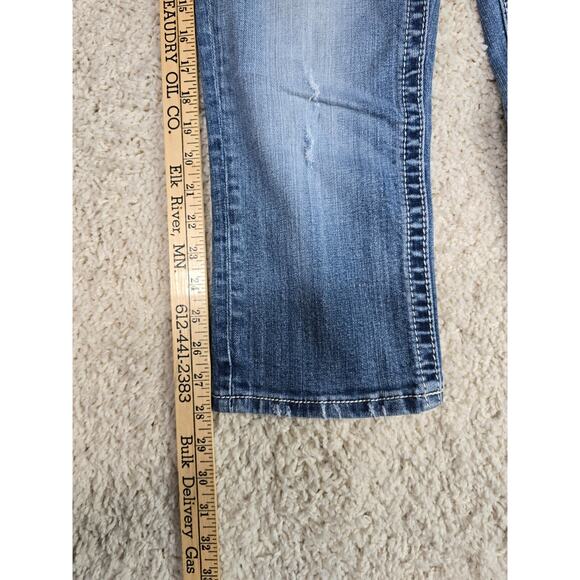 Miss Me Capri Jeans Womens Size 28 Blue Denim Cross Y2K Embellished JP5335P6 - Picture 2 of 16